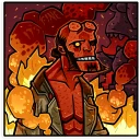 🤕 emoji Hellboy Telegram sticker 6 of 30