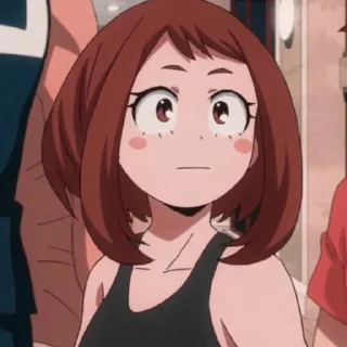 😐 emoji Uraraka Ochako Telegram sticker 5 of 89