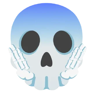 😱 emoji Skull stickers Telegram sticker 6 of 20