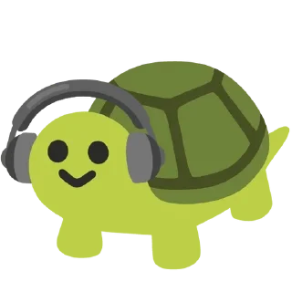 🎧 emoji live love laugh turtle Telegram sticker 24 of 51