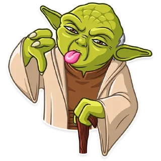 👎 emoji Master Yoda Telegram sticker 22 of 25