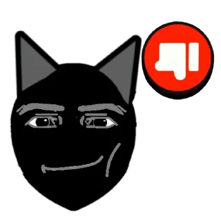 👎 emoji (ремодель пинов) cartoon cat Telegram sticker 17 of 33
