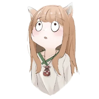 🙄 emoji Жінка Холо:Art by Penguinsensei1, 文月きゅう Telegram sticker 11 of 26