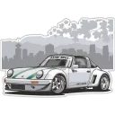 Sticker from automotive arts