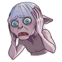 😨 emoji Gollum Telegram sticker 4 of 25