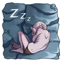 😴 emoji Gollum Telegram sticker 17 of 25