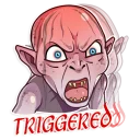 😡 emoji Gollum Telegram sticker 12 of 25