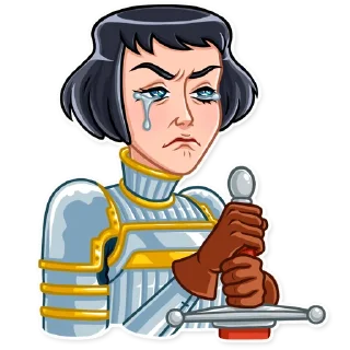 😢 emoji Joan of Arc Telegram sticker 12 of 25
