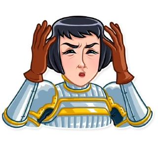 🤯 emoji Joan of Arc Telegram sticker 23 of 25