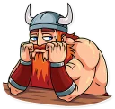🥴 emoji Viking Telegram sticker 17 of 35