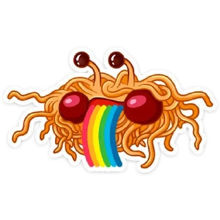 🙀 emoji Макаронный Монстр • @StickEmojiBook Telegram sticker 9 of 31