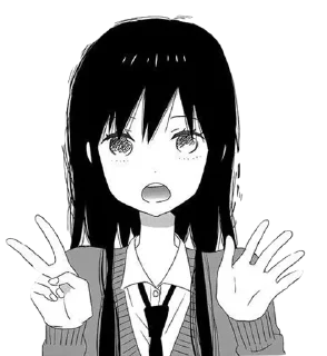 Sticker from ЧБ @anime_Stickerr