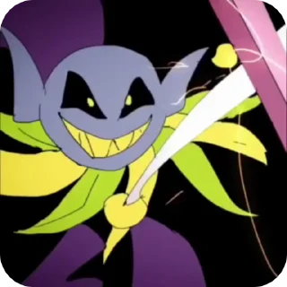 🌟 emoji Jevil The Jester @UndertaleDeltaruneStickersArts Telegram sticker 11 of 63