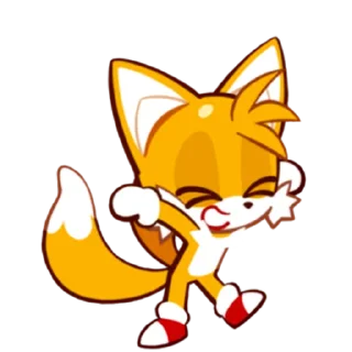 🦊 emoji Sonic and Tails Cookie! Telegram sticker 7 of 8