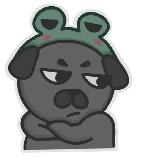 😡 emoji pug&frog @venve_r Telegram sticker 5 of 20