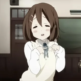 💮 emoji •`Yui Hirasawa | @stickerskn Telegram sticker 15 of 25