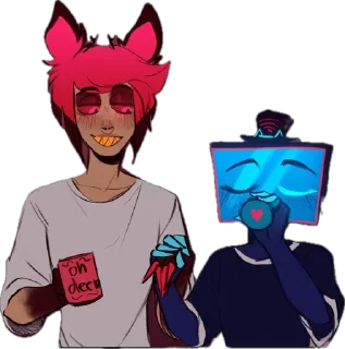 Sticker from cursed alastor’s face