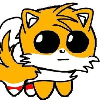 😐 emoji Tails the fox Telegram sticker 9 of 120