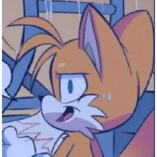 😅 emoji Tails the fox Telegram sticker 17 of 120
