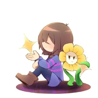 💜 emoji Фриск Telegram sticker 24 of 24