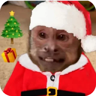 🎄 emoji Слейні монкіс 💅🏻🙄 Telegram sticker 21 of 96