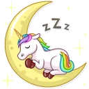 😴 emoji Unicorn Telegram sticker 10 of 30