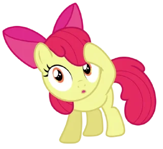 👅 emoji Apple Bloom | @MyLittlePony_bots Telegram sticker 20 of 114