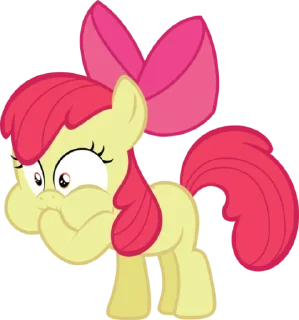 😊 emoji Apple Bloom | @MyLittlePony_bots Telegram sticker 9 of 114