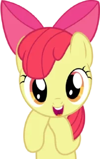 🤩 emoji Apple Bloom | @MyLittlePony_bots Telegram sticker 6 of 114