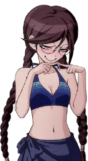 🌟 emoji Toko Fukawa/Genocide Syo ♥️🖤✂️ Telegram sticker 23 of 120