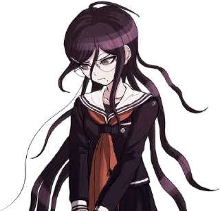 🌟 emoji Toko Fukawa/Genocide Syo ♥️🖤✂️ Telegram sticker 18 of 120