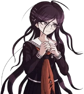 🌟 emoji Toko Fukawa/Genocide Syo ♥️🖤✂️ Telegram sticker 14 of 120