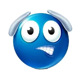 😰 emoji Блю эмоджи 😇 Telegram sticker 9 of 52