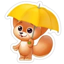 ☂️ emoji Лисёнок Фенечка Telegram sticker 19 of 20