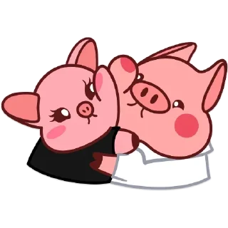 🫂 emoji Все стикеры в @Pig_and_friends  "Pig Valera" (@Mari_Deinos ) Telegram sticker 12 of 120