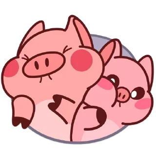 🕳 emoji Все стикеры в @Pig_and_friends  "Pig Valera" (@Mari_Deinos ) Telegram sticker 9 of 120