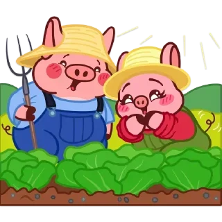 Sticker from Все стикеры в @Pig_and_friends "PigValera4"