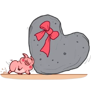🪨 emoji Все стикеры в @Pig_and_friends  "Pig Valera" (@Mari_Deinos ) Telegram sticker 16 of 120