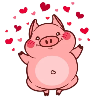 🤗 emoji Все стикеры в @Pig_and_friends  "Pig Valera" (@Mari_Deinos ) Telegram sticker 21 of 120
