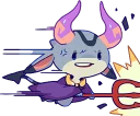 😠 emoji TINY DEVIL "HORN" STICKERS :: @line_stickers Telegram sticker 22 of 40