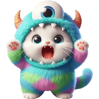 👹 emoji Пушистые монстры 2 @Nyasticks Telegram sticker 20 of 33