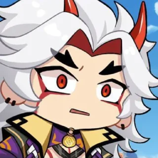 😦 emoji arataki itto supremacy Telegram sticker 4 of 29