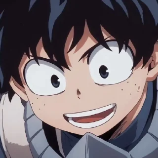 😼 emoji IZUKU MIDORIYA◕*.✧ @anime_sticks Telegram sticker 5 of 60