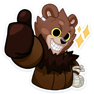 👍 emoji Медвежутка без надписей @TgSticker Telegram sticker 23 of 48
