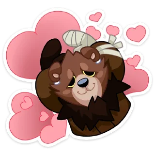 ❤ emoji Медвежутка без надписей @TgSticker Telegram sticker 4 of 48