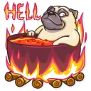 🔥 emoji Pug Power Telegram sticker 15 of 35