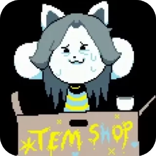 😨 emoji Temmie @AbbiStik Telegram sticker 10 of 16