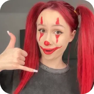 🫥 emoji ланочка клоунесса Telegram sticker 7 of 13