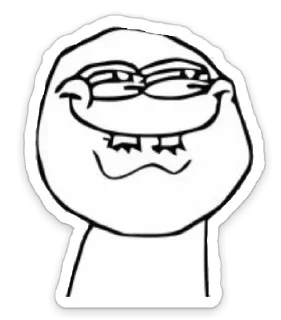 😀 emoji Trollface Telegram sticker 9 of 24