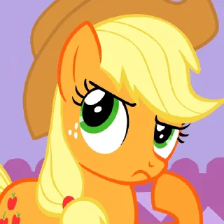 🤔 emoji Applejack | @MLP_AnimatedStickers Telegram sticker 13 of 50